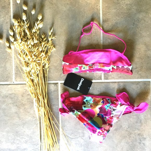 Desigual NEW Kids 2 Piece Swim Suit Sizes Medium & X-Large - Picture 3 of 5